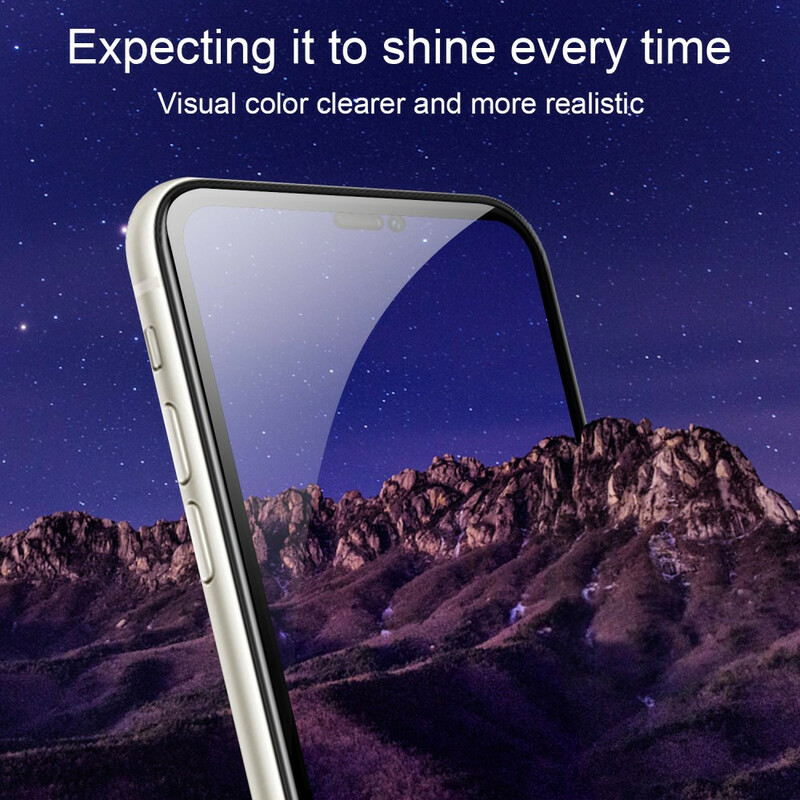 Protector de pantalla de cristal templado contorno negro iPhone 13 Mini