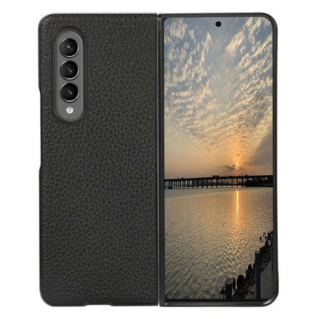 Funda de cuero Samsung Galaxy Z Fold 3 5G genuino lichi