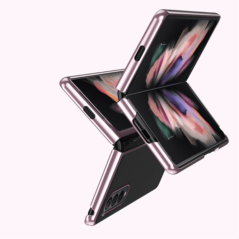 Samsung Galaxy Z Fold 3 5G Funda transparente bordes estilo metal