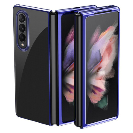 Samsung Galaxy Z Fold 3 5G Funda transparente bordes estilo metal