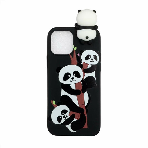 Funda iPhone 13 Pro 3D Pandas On Bamboo