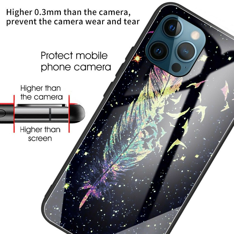 Funda iPhone 13 Pro Cristal Templado Pluma