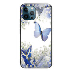 Funda de cristal templado con diseño de mariposa para el iPhone 13 Pro