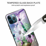 Funda de cristal templado para el iPhone 13 Pro Flores realistas