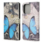 Funda iPhone 13 Pro Mariposa Azul