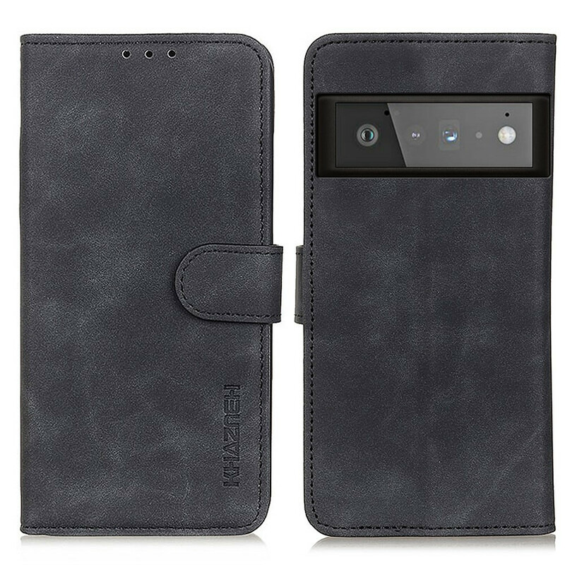 Funda Google Pixel 6 Pro Efecto Cuero Vintage KHAZNEH