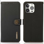 Funda de cuero genuino KHAZNEH RFID para el iPhone 13 Pro Funda de cuero genuino KHAZNEH RFID para el iPhone 13 Pro