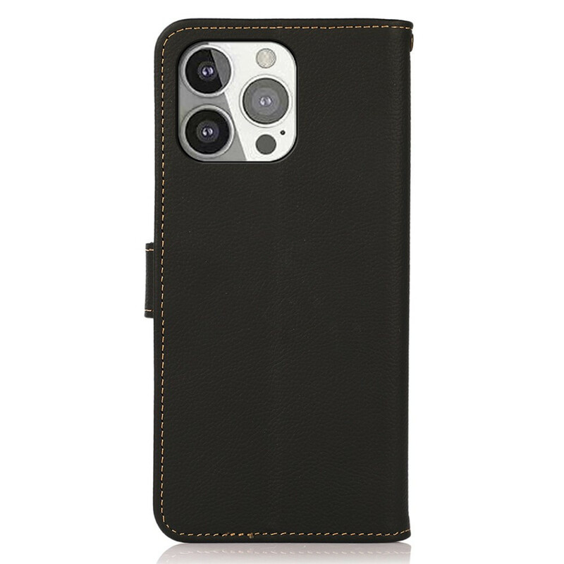 Funda de cuero genuino KHAZNEH RFID para el iPhone 13 Pro Funda de cuero genuino KHAZNEH RFID para el iPhone 13 Pro