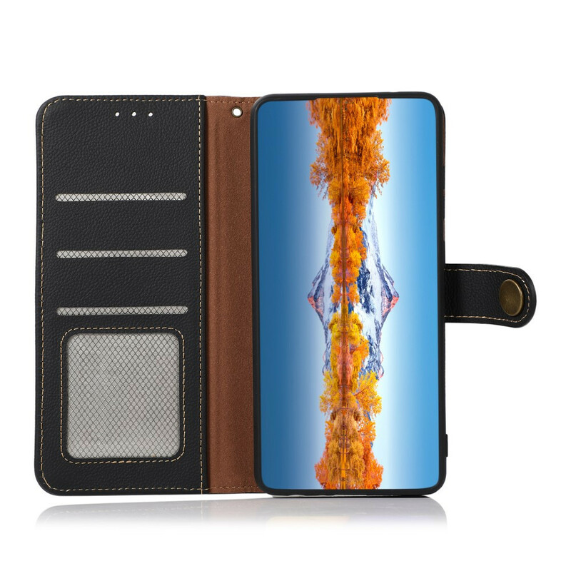 Funda de cuero genuino KHAZNEH RFID para el iPhone 13 Pro Funda de cuero genuino KHAZNEH RFID para el iPhone 13 Pro