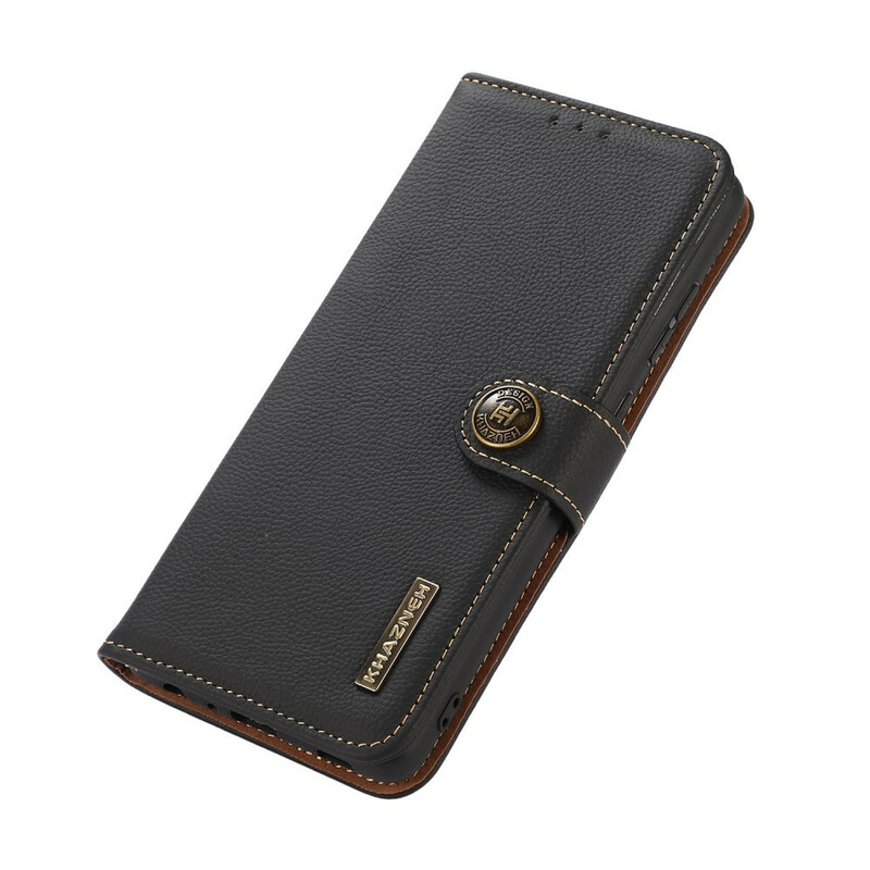 Funda de cuero genuino KHAZNEH RFID para el iPhone 13 Pro Funda de cuero genuino KHAZNEH RFID para el iPhone 13 Pro