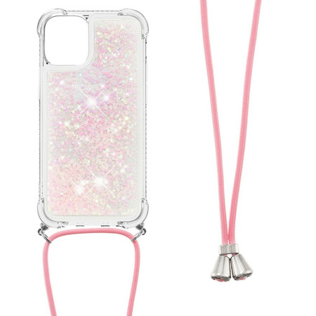 Funda brillante para el iPhone 13 Pro con cordón