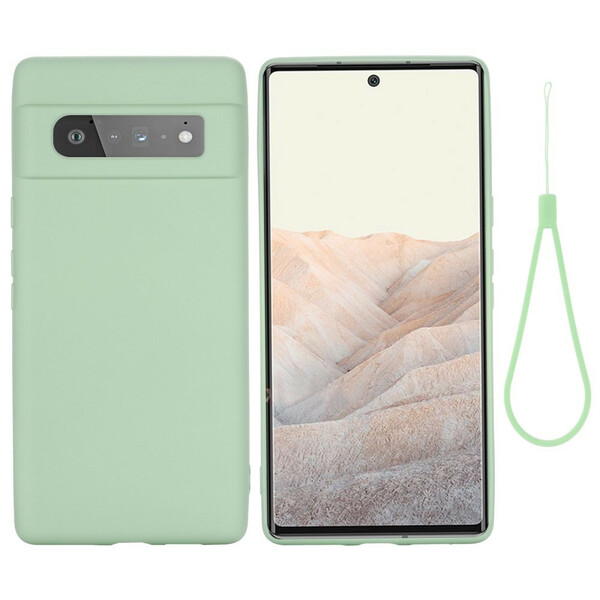 Funda de silicona líquida con colgante para el Google Pixel 6 Pro