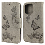 Funda para iPhone 13 Pro Splendid Butterflies con colgante