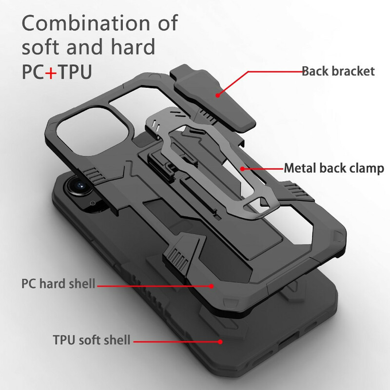 Funda robótica para el iPhone 13 Pro con clip para el cinturón