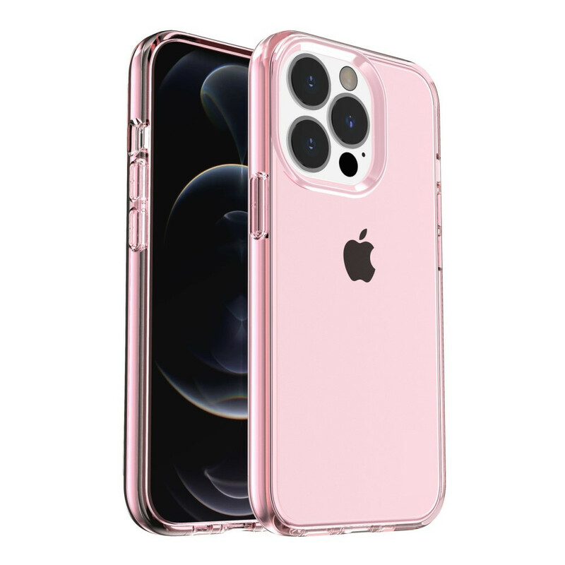 Funda Transparente Con Cordón Rosa para iPhone 13 Pro Max