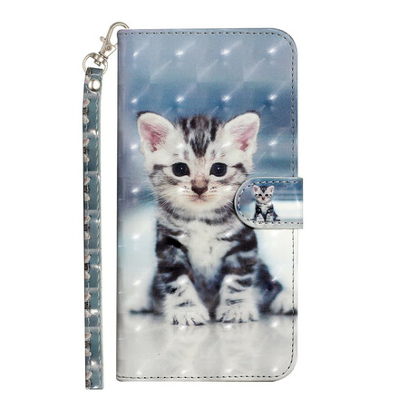 Funda para iPhone 13 Pro Max Kitten Light Spots con colgante