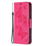 Funda para iPhone 13 Pro Butterfly Printed Lanyard