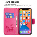 Funda para iPhone 13 Pro Butterfly Printed Lanyard