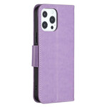 Funda para iPhone 13 Pro Butterfly Printed Lanyard