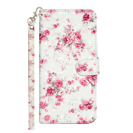 Funda para iPhone 13 Pro Max Flowers Light Spots con colgante