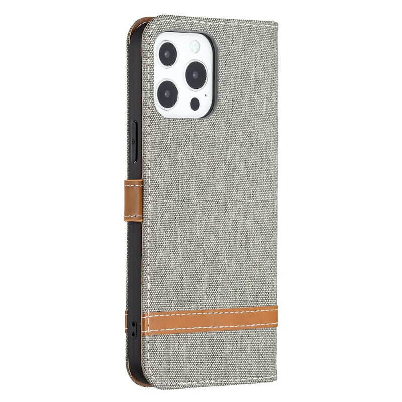 Funda de tela y colgante efecto cuero para el iPhone 13 Pro