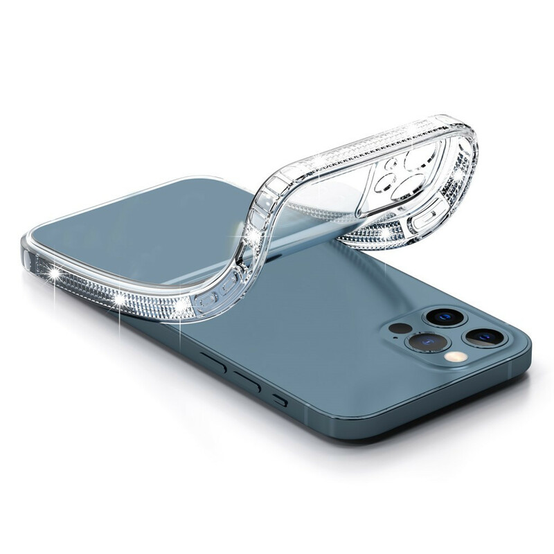 Funda transparente con borde de diamante para el iPhone 13 Pro