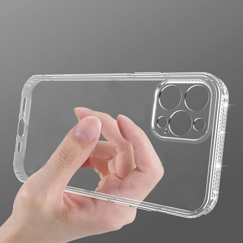 Funda transparente con borde de diamante para el iPhone 13 Pro