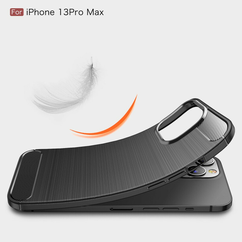 Funda de fibra de carbono Max para iPhone de 13" cepillada