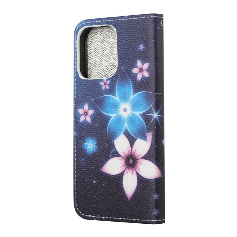 Funda para iPhone 13 Lunar Flowers con cordón