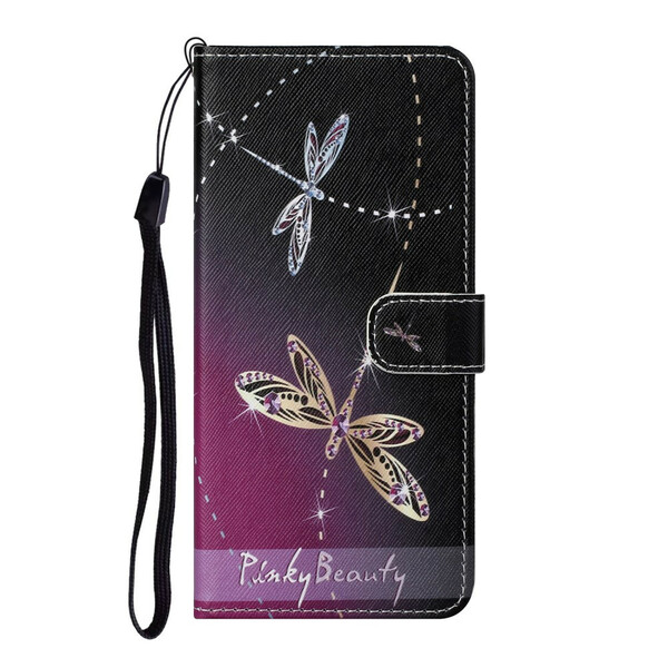 Funda para iPhone 13 Dragonfly con cordón