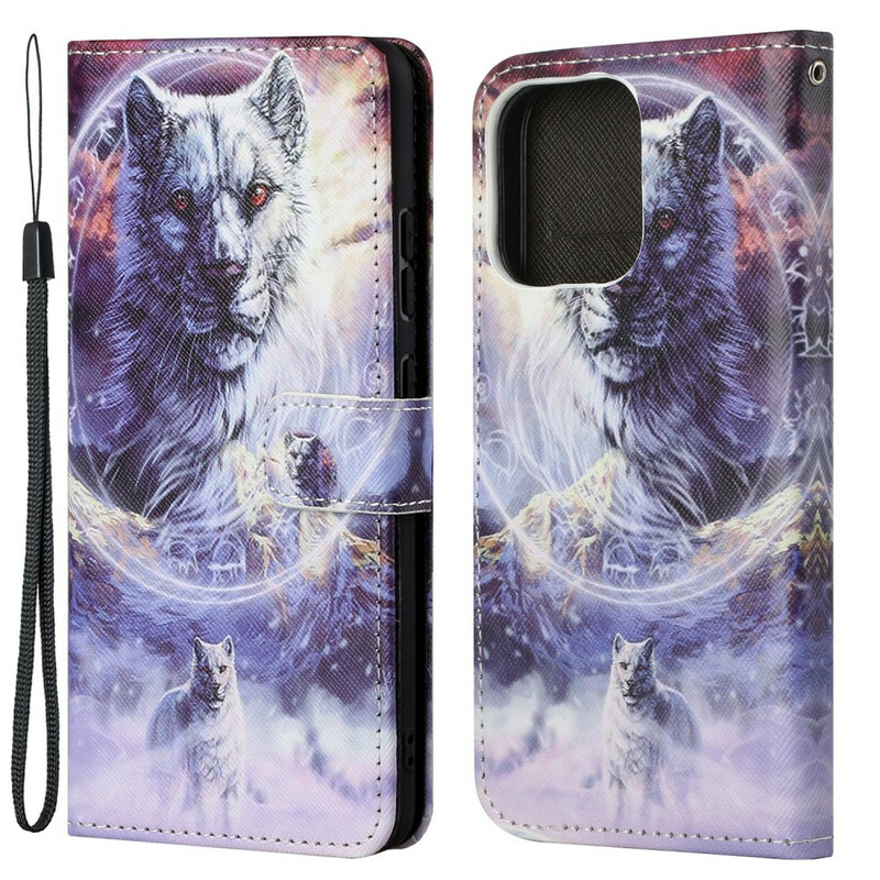 Funda iPhone 13 Winter Wolf con colgante