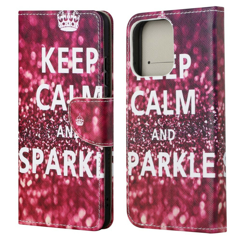 Funda para iPhone 13 Keep Calm and Sparkle