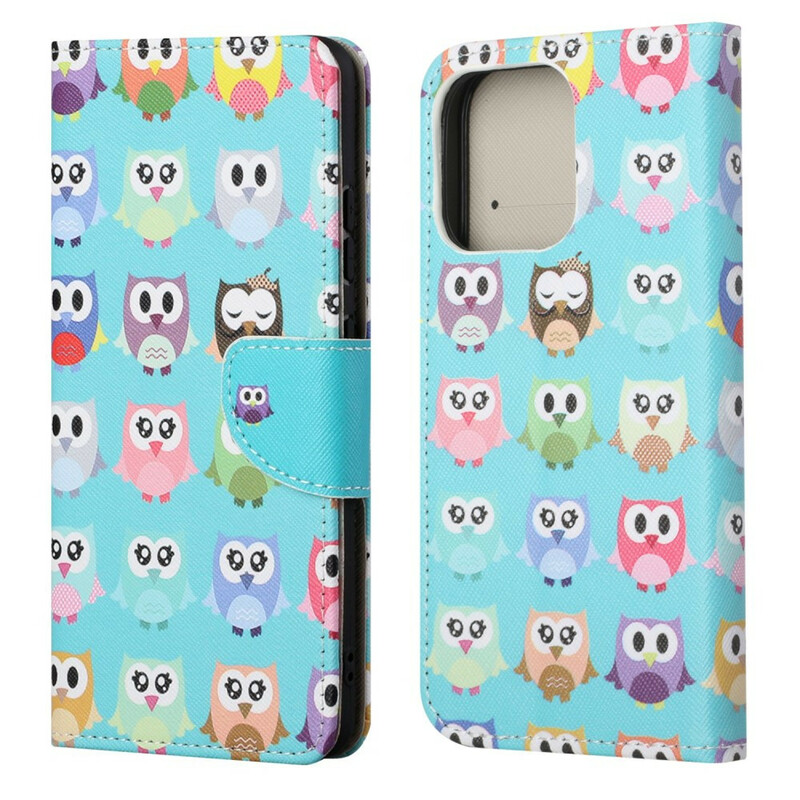 Funda para iPhone 13 Múltiples Búhos