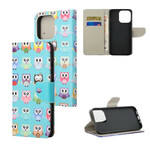 Funda para iPhone 13 Múltiples Búhos