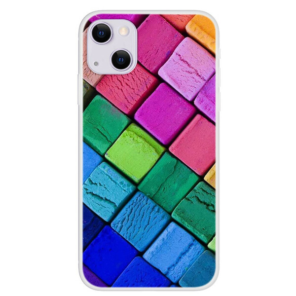 Funda de cubos de colores para el iPhone 13