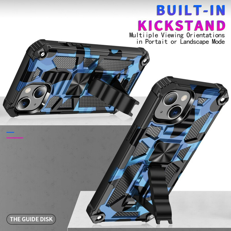 Funda de camuflaje para el iPhone 13 Pro Max Soporte extraíble