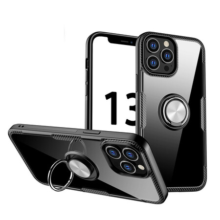 Funda con anillo metálico de fibra de carbono para el iPhone 13 Pro Max