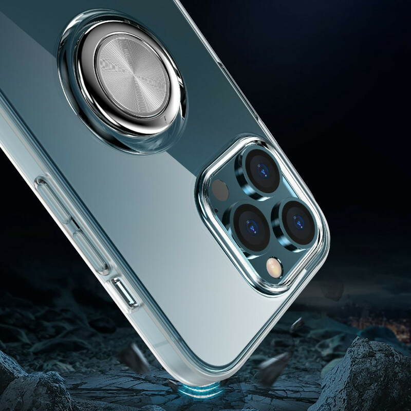 Funda transparente para el iPhone 13 Pro Max con soporte para el anillo
