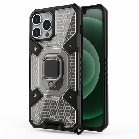 Funda de nido de abeja con anillo para el iPhone 13 Pro Max