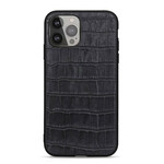 Funda de piel genuina para el iPhone 13 Pro Max con textura de cocodrilo