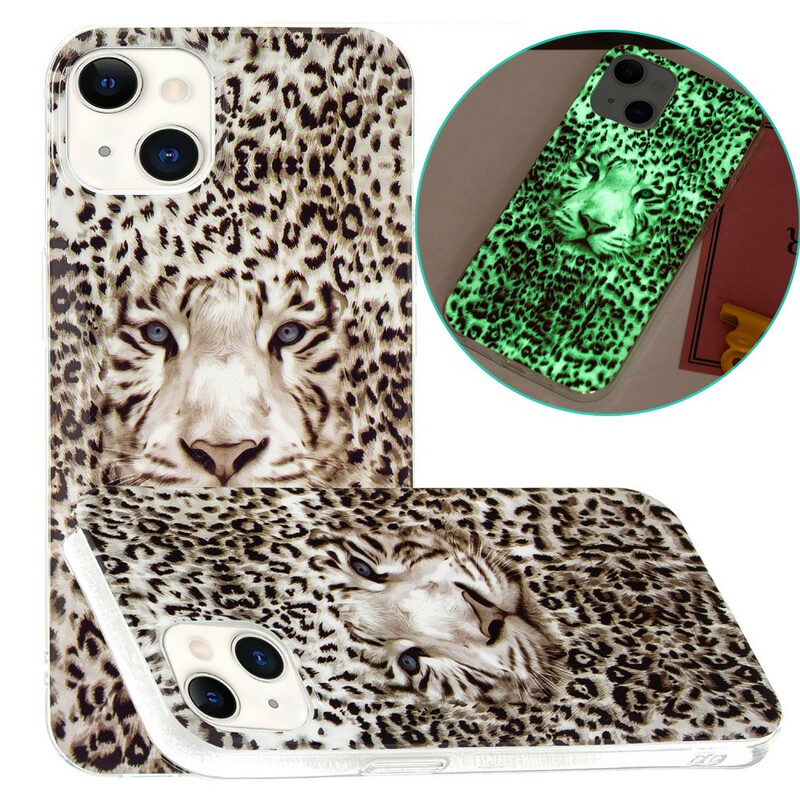Funda de leopardo fluorescente para el iPhone 13