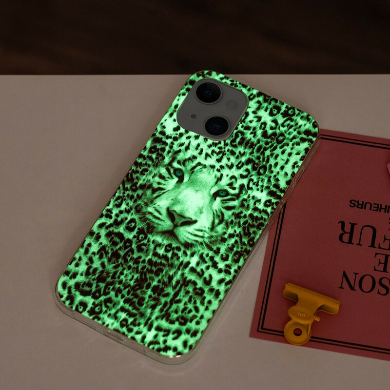 Funda de leopardo fluorescente para el iPhone 13 - Dealy