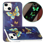 Funda fluorescente de mariposas para el iPhone serie 13