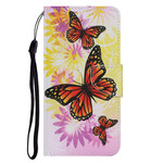 Funda para iPhone 13 Mariposas y flores de verano