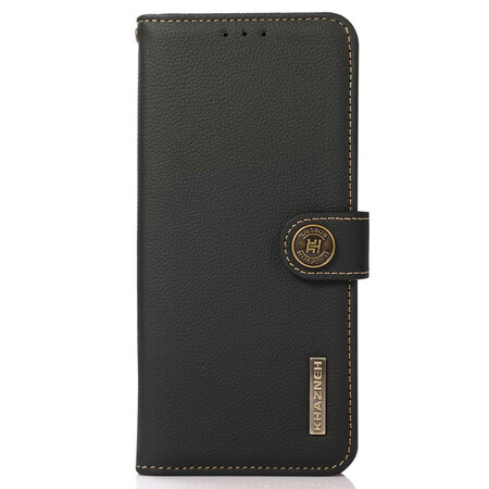 Funda de piel genuina para iPhone 13 KHAZNEH RFID