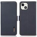 Funda iPhone 13 Piel genuina Litchi KHAZNEH