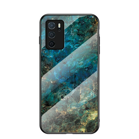 Oppo A16 / A16s Marble Colors Funda de cristal templado