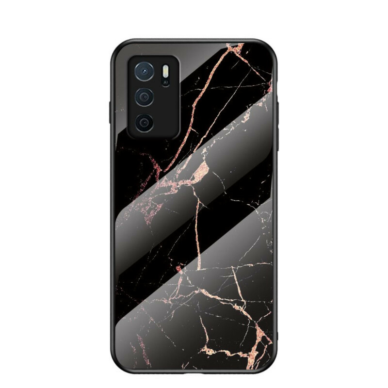 Oppo A16 / A16s Marble Colors Funda de cristal templado