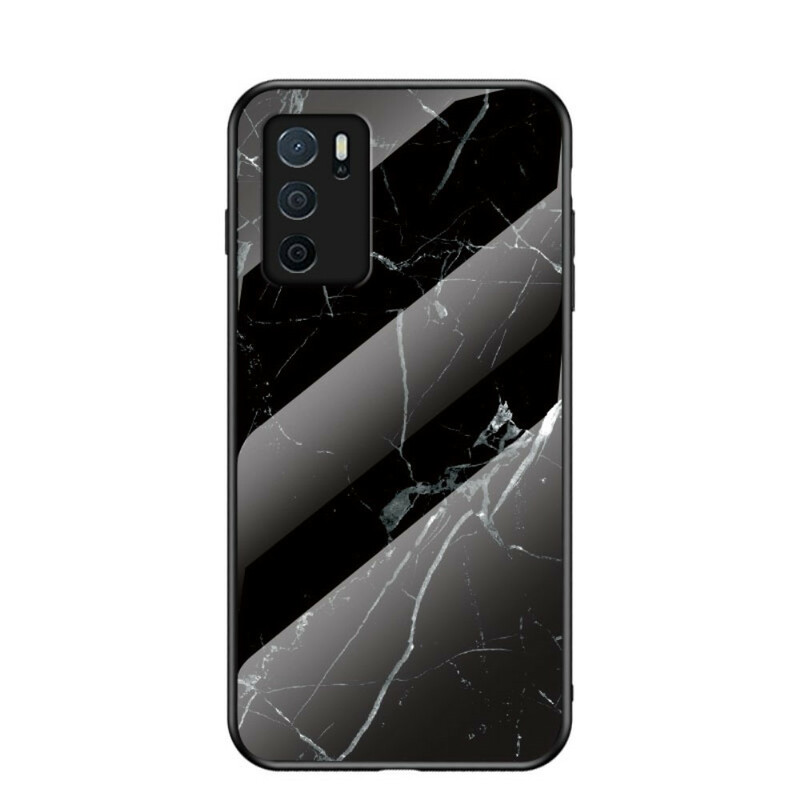 Oppo A16 / A16s Marble Colors Funda de cristal templado