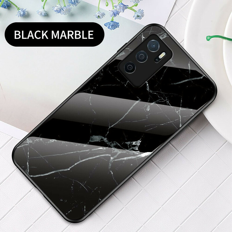 Oppo A16 / A16s Marble Colors Funda de cristal templado